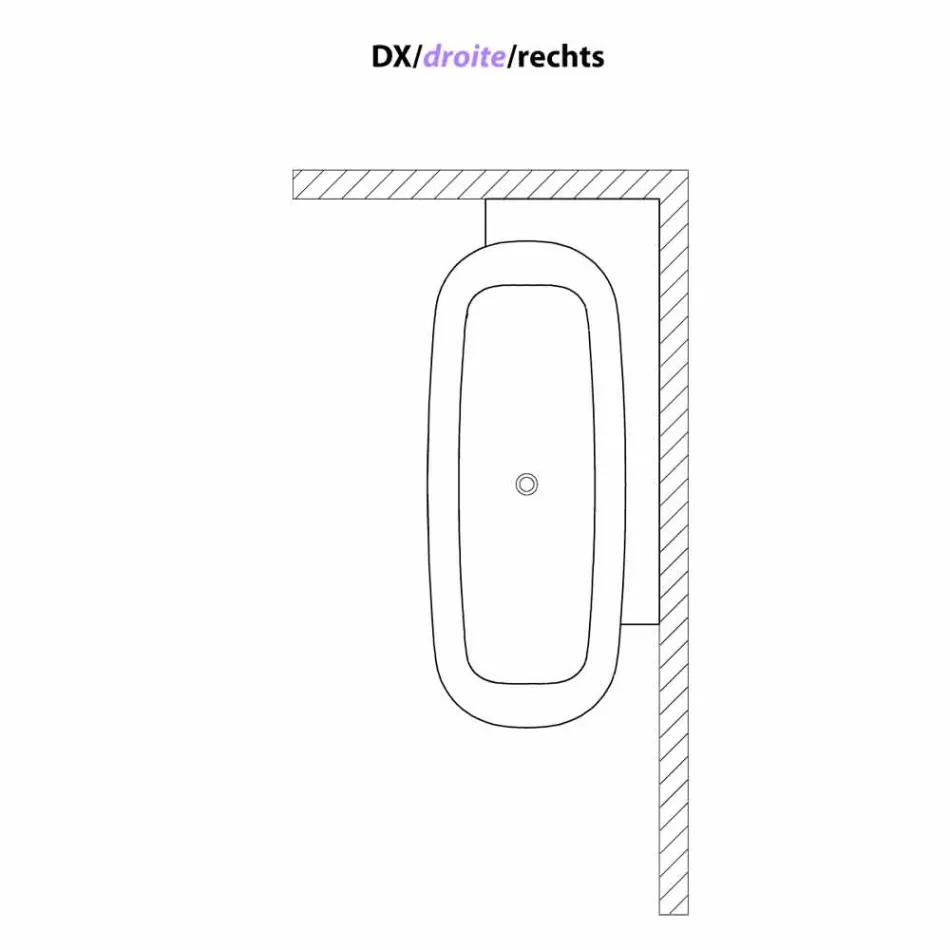Wit design vrijstaande badkuip in moderne stijl - Lipperiavas1 Viadurini