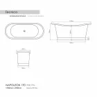 Bad vrijstaand koperbad afgewerkt nikkel Julia Viadurini