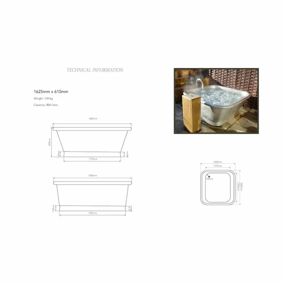 Bad vrijstaande verkoperde wit ijzeren Annie Viadurini