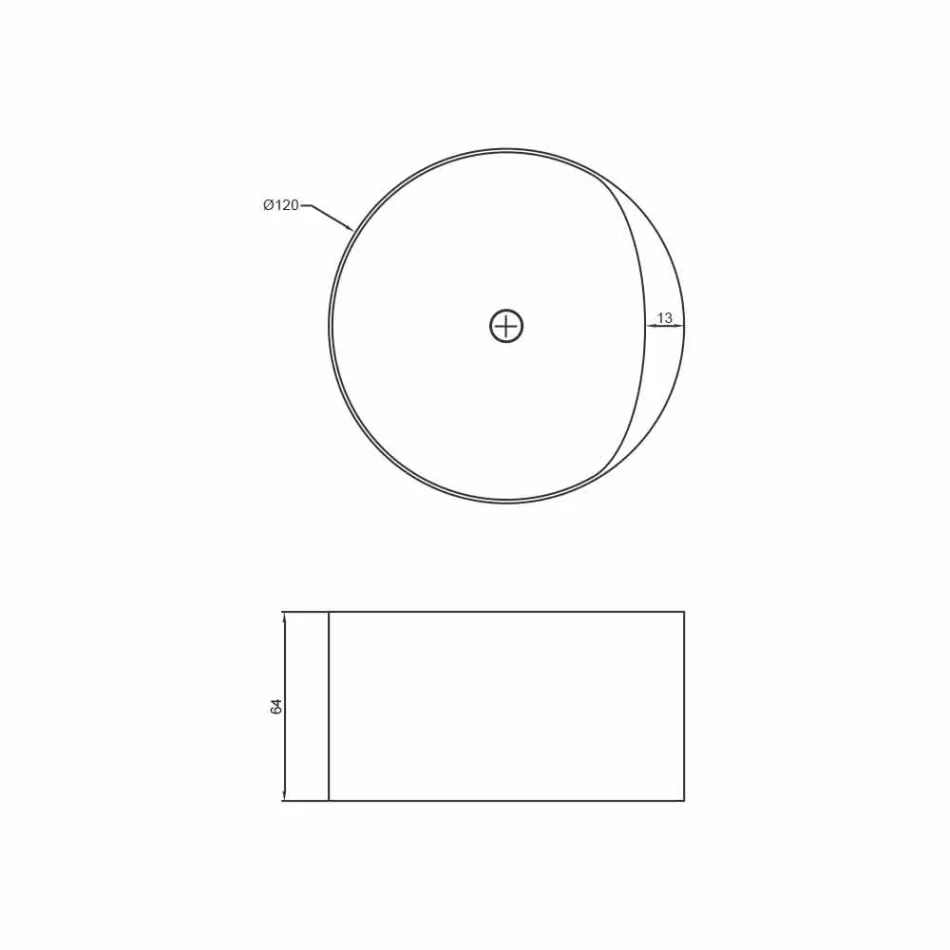 Ronde vrijstaande designbadkuip gemaakt in Cremona, Italië Viadurini