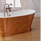 Badkuip geplateerd gegoten ijzerbad extern Henry koper Viadurini