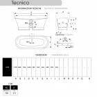 Badkuip geplateerd gegoten ijzerbad extern Henry koper Viadurini