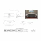 Bath geëmailleerd gietijzer en geschilderd Ashley Viadurini