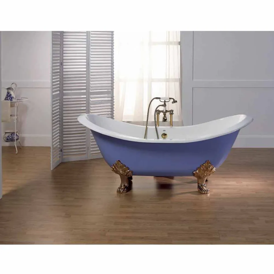 Bath geglazuurd en geschilderd gietijzer benen Lane Viadurini