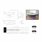 Bath geglazuurd en geschilderd gietijzer benen Lane Viadurini