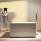 Vrijstaande vierkante badkuip gemaakt in Italië Argentera ontwerp Viadurini