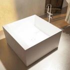 Vrijstaande vierkante badkuip gemaakt in Italië Argentera ontwerp Viadurini