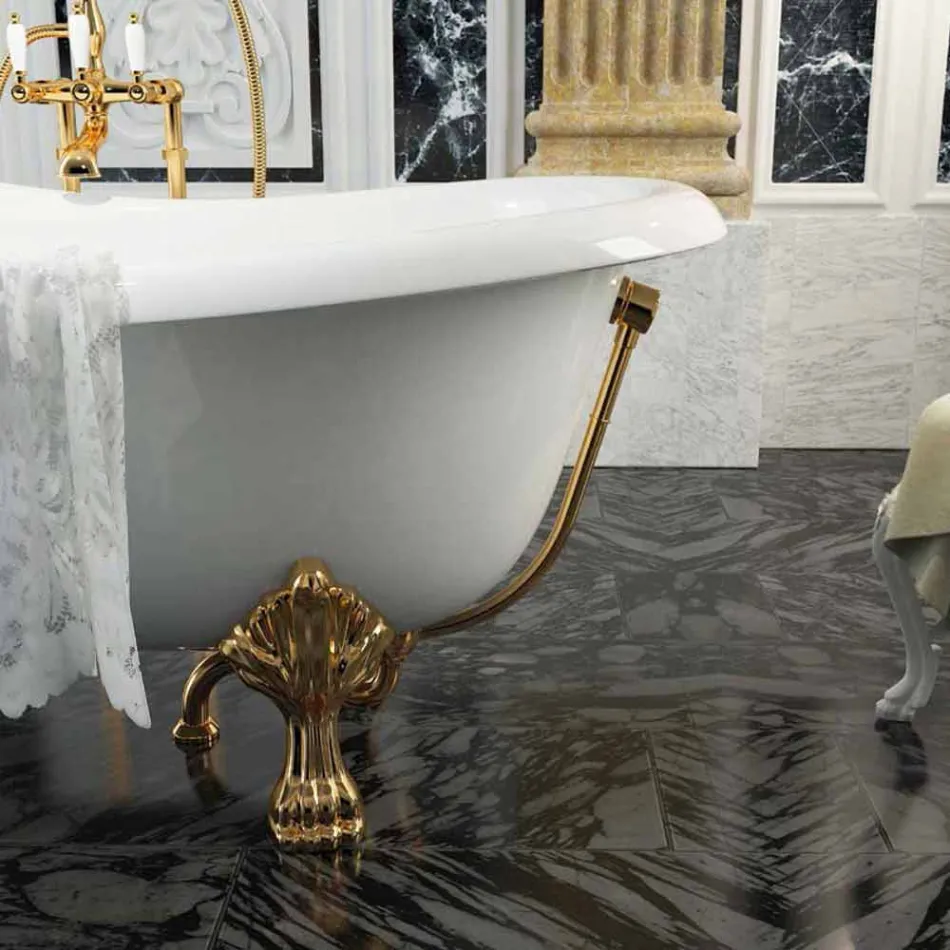 Klassieke vrijstaande designbadkuip gemaakt in Italië, Fregona Viadurini