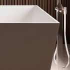 Vrijstaande badkuip, tweekleurige glanzende buitenkant of Matt-Filo Viadurini