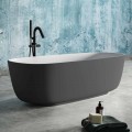 Vrijstaande badkuip Twee kleuren grijs, in Solid Surface - Canossa