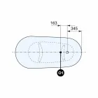 Vrijstaande badkuip, Victoriaans ontwerp in effen oppervlak - Regen Viadurini