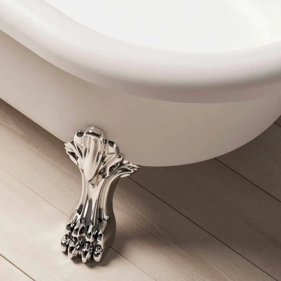 Design vrijstaand bad, voeten in chroomafwerking - gratis Viadurini