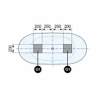 Vrijstaande badkuip, gemaakt in Italië, in Solid Surface - Flow Viadurini