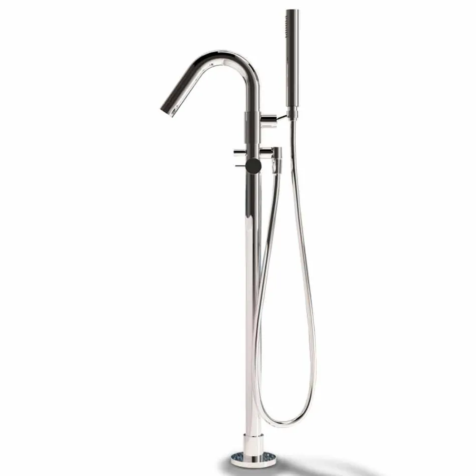 Vrijstaande badkuip, gemaakt in Italië, in Solid Surface - Flow Viadurini