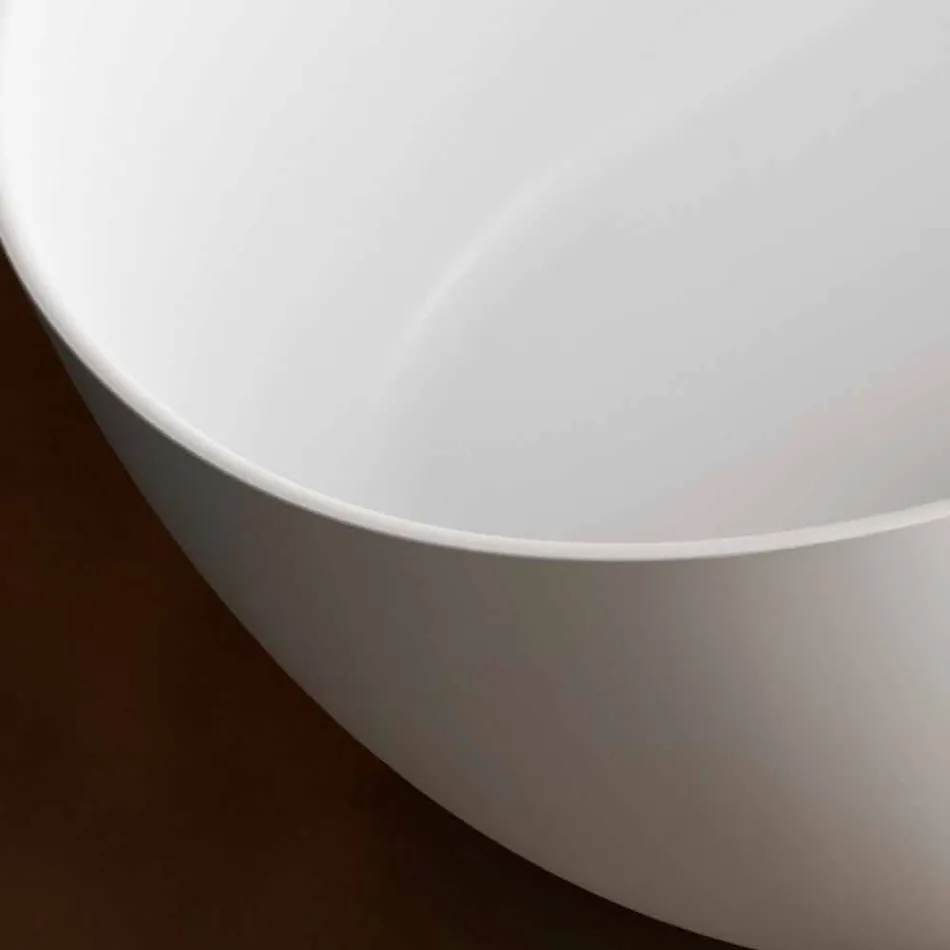 Vrijstaande badkuip, gemaakt in Italië, in Solid Surface - Flow Viadurini