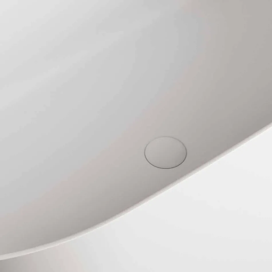 Vrijstaande badkuip, gemaakt in Italië, in Solid Surface - Flow Viadurini