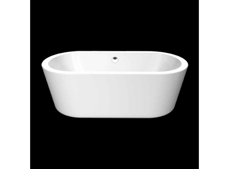 Bath wit acryl ontwerp vrijstaande Nicole Klein 1675x777 mm Viadurini