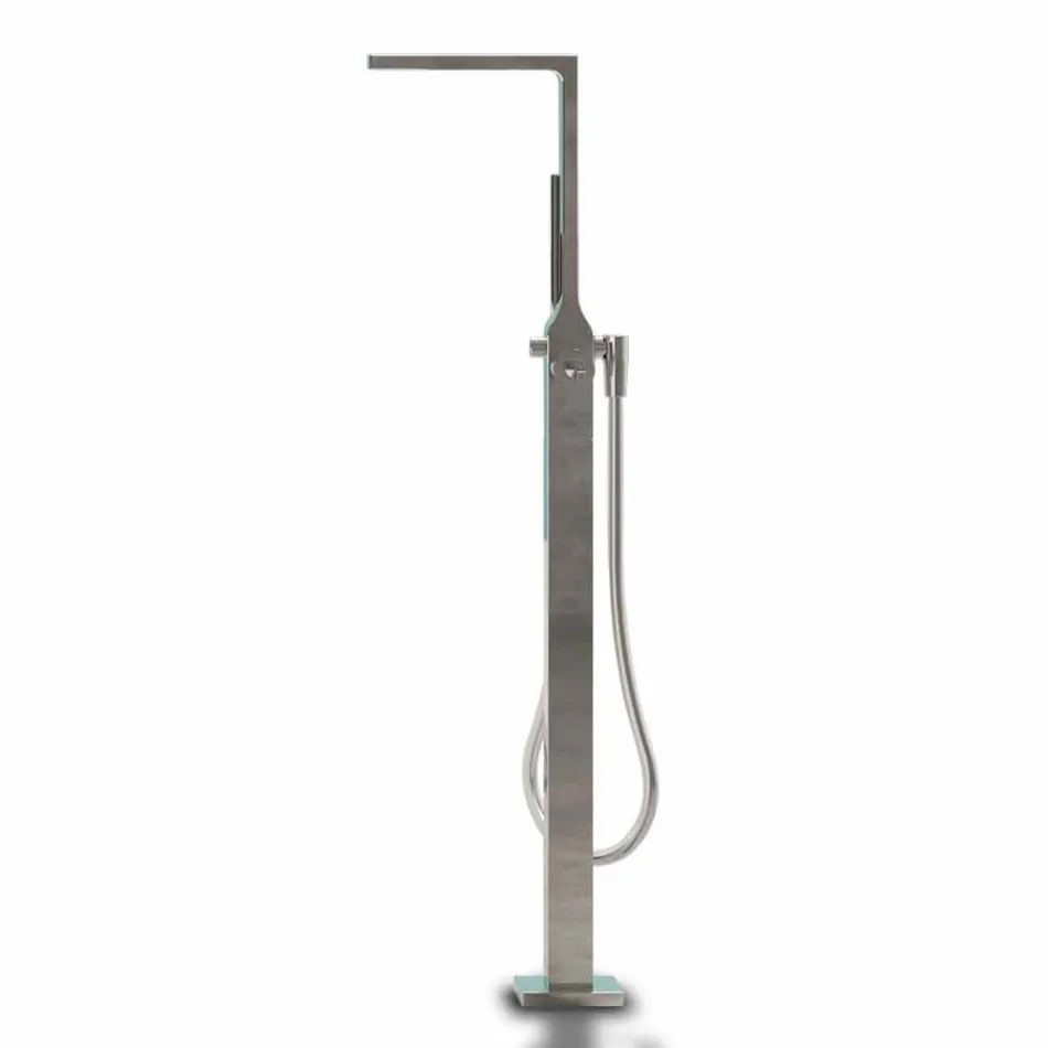 Vrijstaande moderne design badkamer glanzend wit of mat - gezicht Viadurini