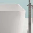 Vrijstaande moderne design badkamer glanzend wit of mat - gezicht Viadurini