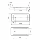 Vrijstaande moderne design badkamer glanzend wit of mat - gezicht Viadurini
