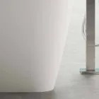 Vrijstaande moderne design badkamer glanzend wit of mat - gezicht Viadurini