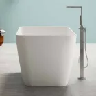 Vrijstaande moderne design badkamer glanzend wit of mat - gezicht Viadurini