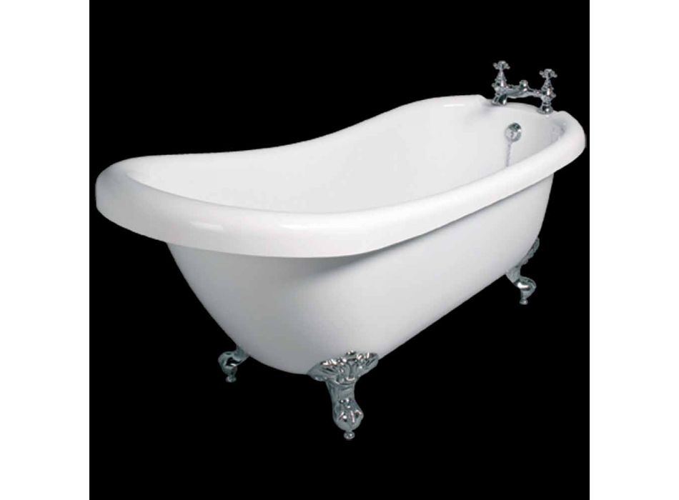 Bath vrijstaande modern design in wit acryl Dawn 1700x750mm Viadurini