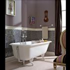 Vintage vrijstaande design badkuip in wit gietijzer, gemaakt in Italië - Marwa Viadurini