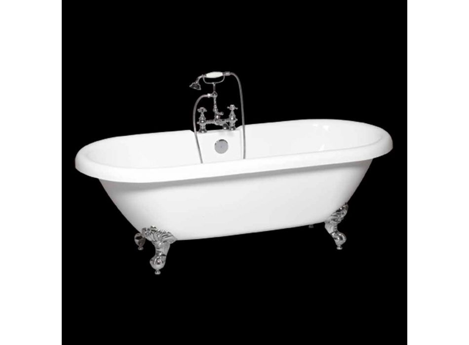 Vrijstaand bad in modern wit acryl Sunshine 1774x805 mm Viadurini