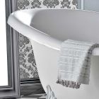 Vrijstaand bad in vintage stijl acryl, gemaakt in Italië - Tabea Viadurini