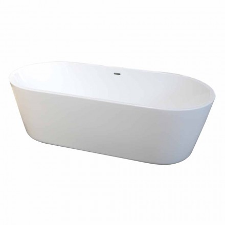 moderne vrijstaande bad in wit acryl 1675x780mm Nicole2 Small Viadurini