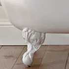 Vintage vrijstaand bad in wit gietijzer Made in Italy - Paulina Viadurini