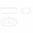 Ontwerp vrijstaand bad gemaakt in Italië, Dongo Viadurini