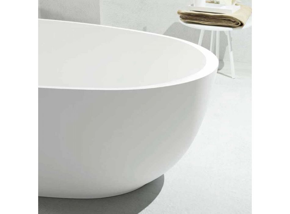 Moderne ovale vrijstaande badkuip gemaakt in Italië, Frascati Viadurini
