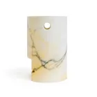 Gezichtsvormige vaas van satijnmarmer, gemaakt in Italië - Asahi Viadurini