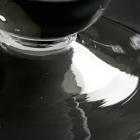 Hoge binnenvaas in wit en transparant glas Made in Italy - Clodino Viadurini