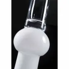 Hoge binnenvaas in transparant en wit glas Made in Italy - Ludovico Viadurini