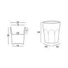 Hoge decoratieve vaas met glazen vorm in polyethyleen Made in Italy - Pucca Viadurini