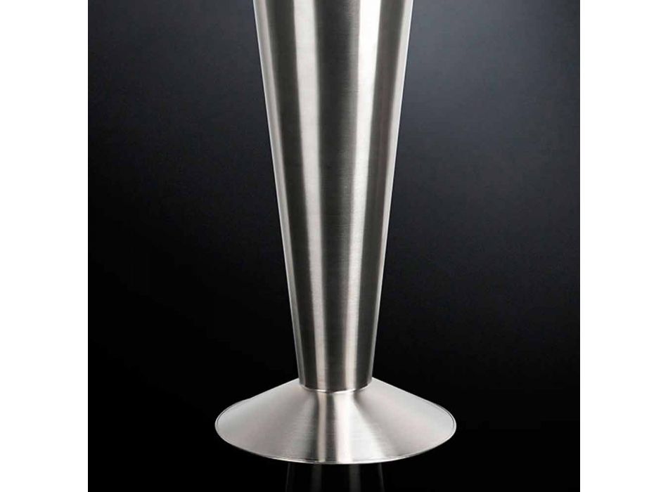 Hoge decoratieve vaas in gesatineerd staal Made in Italy Fine - Vesper Viadurini