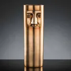 Moderne hoge vaas van wit keramiek met gekleurd inzetstuk Made in Italy - Lexi Viadurini