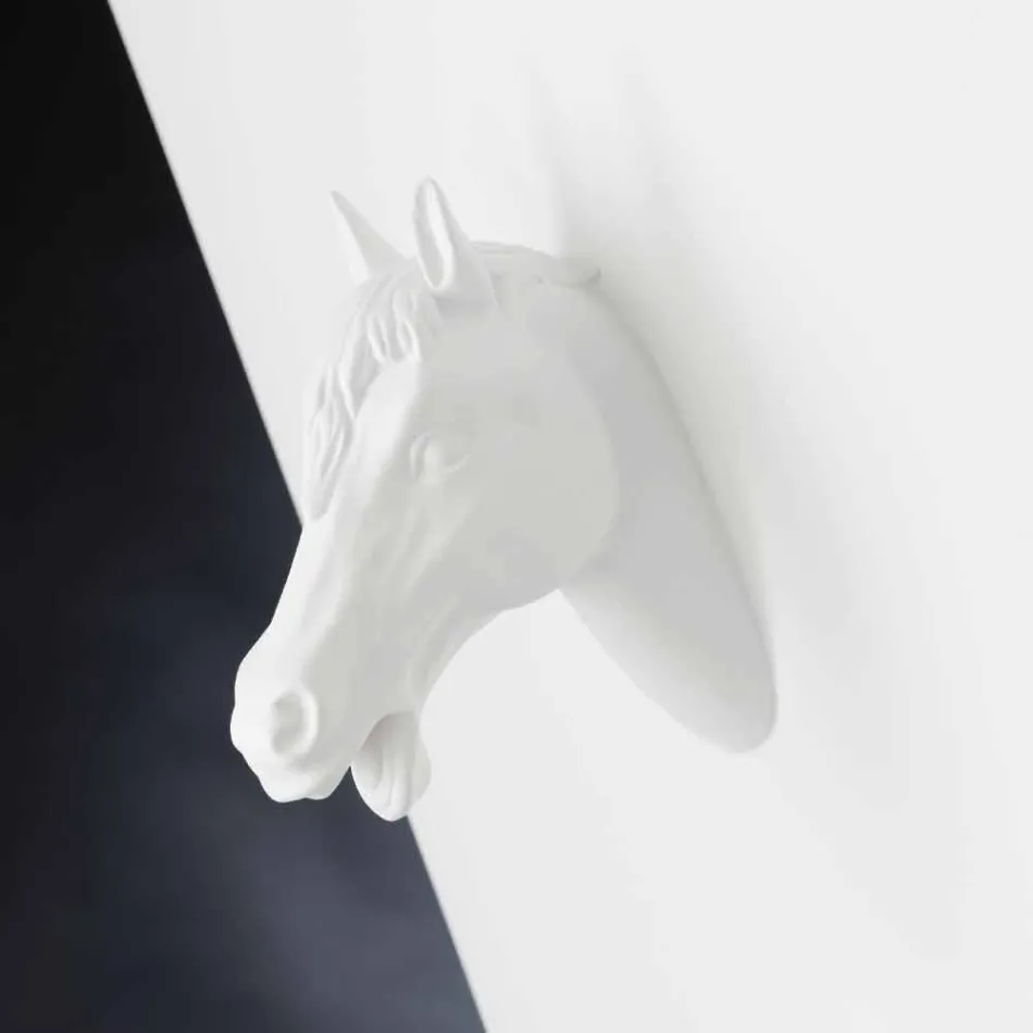 Hoge binnenvaas in wit keramiek, handgemaakt in Italië - Jacky Viadurini