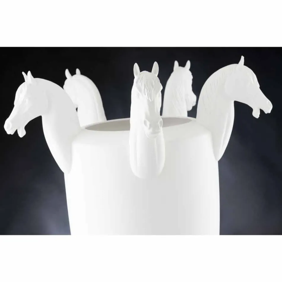 Hoge binnenvaas in wit keramiek of glanzend goud Made in Italy - Jacky Viadurini