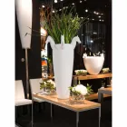 Hoge binnenvaas in wit keramiek of glanzend goud Made in Italy - Jacky Viadurini