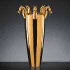 Hoge binnenvaas in wit keramiek of glanzend goud Made in Italy - Jacky Viadurini