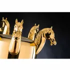 Hoge binnenvaas in wit keramiek of glanzend goud Made in Italy - Jacky Viadurini