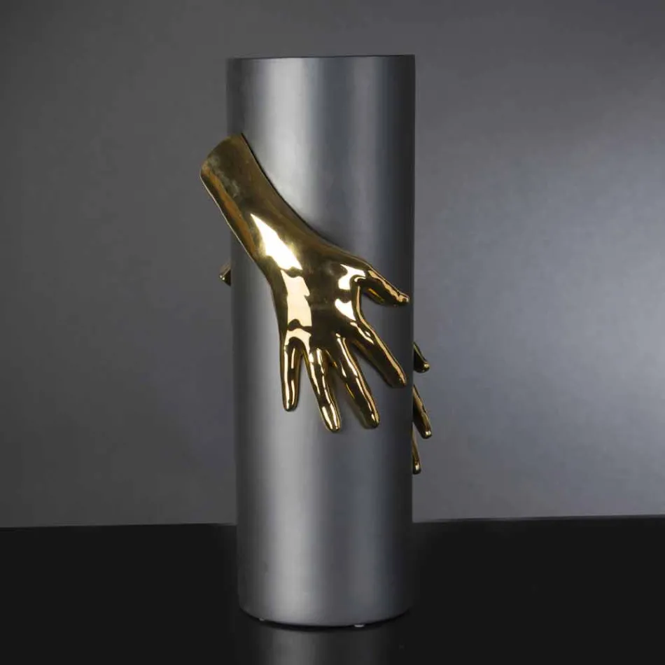 Hoge keramische binnenvaas, handgemaakt in Italië - Monte Viadurini