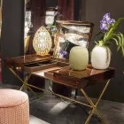 Handgemaakte witte of grijze glanzende glazen vaas gemaakt in Italië - Malindi Viadurini