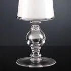 Ambachtelijke vaas in wit geblazen glas of 24k goud gemaakt in Italië - Canberra Viadurini