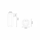 Witte binnen- of buitenvaas in plastic van 3 maten - Gem by Myyour Viadurini