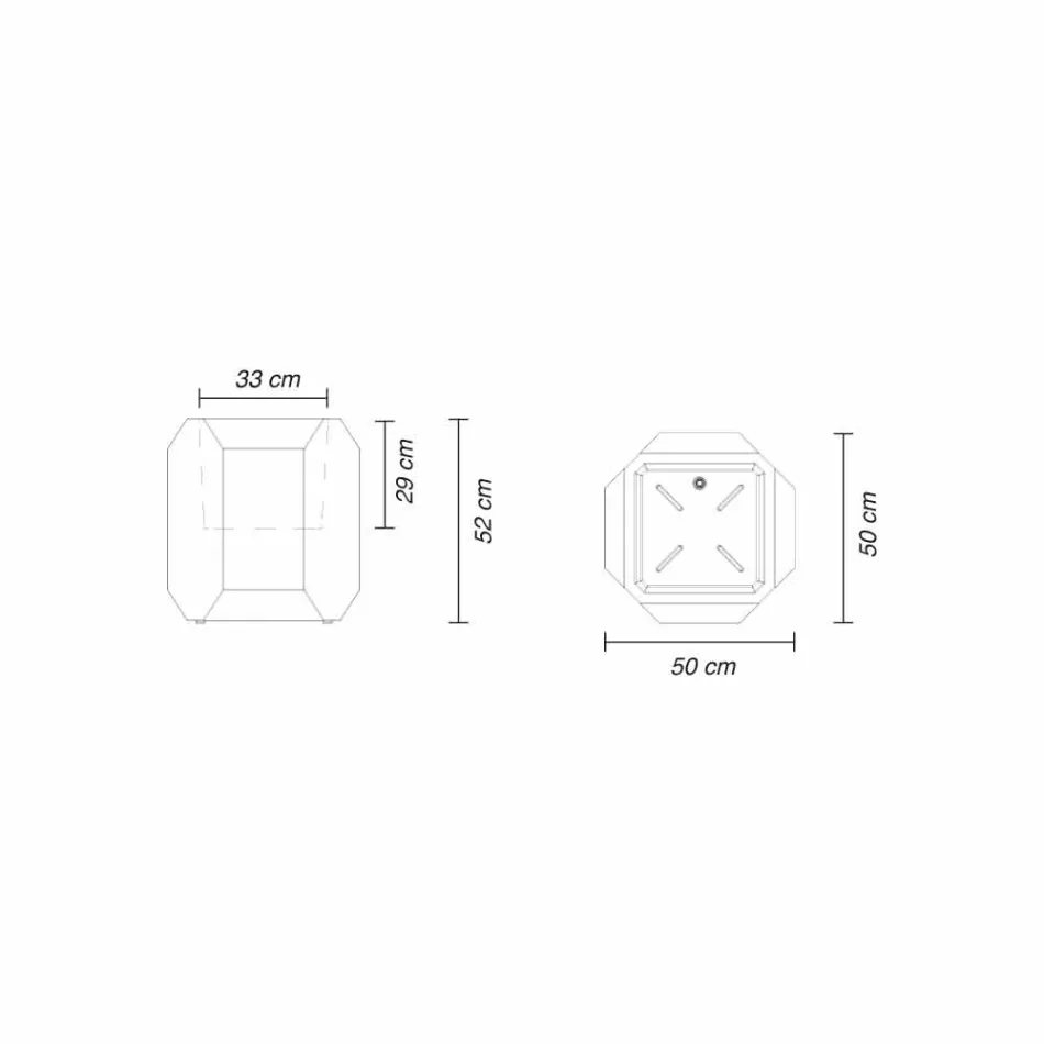 Witte binnen- of buitenvaas in plastic van 3 maten - Gem by Myyour Viadurini